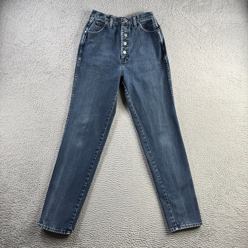 Vintage Wrangler Jeans Womens 11/12 x34 High Rise Button Fly Western Made in USA